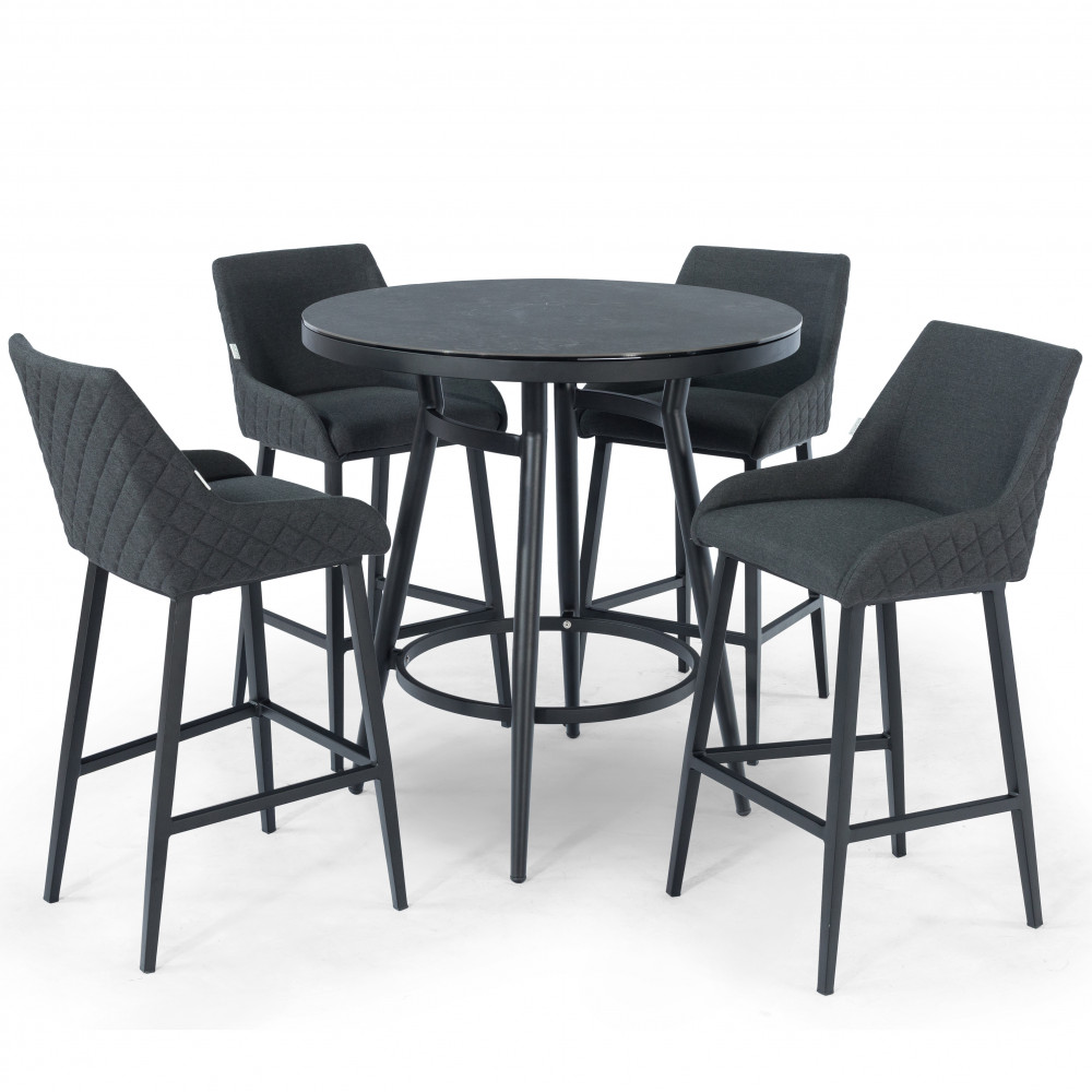 Regal 4 Seat Round Bar Set / Charcoal