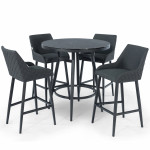 Regal 4 Seat Round Bar Set / Charcoal