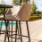 Regal 4 Seat Round Bar Set / Taupe
