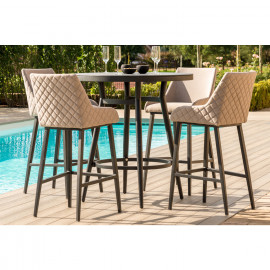 Regal 4 Seat Round Bar Set / Taupe