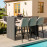 Regal 6 Seat Rectangular Bar Set / Taupe