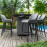Regal 8 Seat Rectangular Fire Pit Bar Set / Flanelle