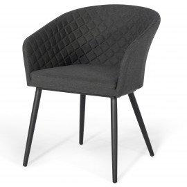 Ambition 6 Seat Oval Dining Set / Charcoal