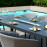 Ambition 8 Seat Rectangular Fire Pit Dining Set / Flanelle