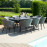 Ambition 8 Seat Oval Dining Set / Flanelle