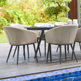 Ambition 8 Seat Oval Dining Set / Oatmeal
