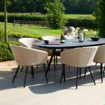 Ambition 8 Seat Oval Dining Set / Taupe