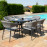 Pebble 6 Seat Oval Dining Set / Flanelle