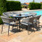 Pebble 6 Seat Oval Dining Set / Flanelle