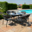 Pebble 6 Seat Oval Dining Set / Charcoal