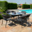 Pebble 6 Seat Oval Dining Set / Charcoal