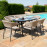 Pebble 6 Seat Oval Dining Set / Taupe