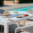 Pebble 8 Seat Rectangular Dining Set - Fire Pit Table / Lead Chine