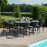 Pebble 8 Seat Oval Dining Set / Charcoal