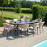 Pebble 8 Seat Oval Dining Set / Taupe