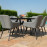Zest 6 Seat Oval Dining Set / Flanelle