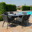 Zest 6 Seat Oval Dining Set / Charcoal