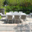 Zest 8 Seat Rectangular Dining Set with Fire Pit Table / Lead Chine