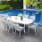 Zest 8 Seat Oval Dining Set / Lead Chine