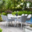 Zest 8 Seat Oval Dining Set / Lead Chine