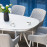 Zest 8 Seat Oval Dining Set / Lead Chine