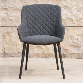 Zest 8 Seat Oval Dining Set / Charcoal
