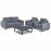 Ethos 2 Seat Sofa Set with Coffee Table / Flanelle
