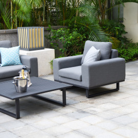 Ethos 2 Seat Sofa Set with Coffee Table / Flanelle