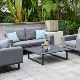 Ethos 2 Seat Sofa Set with Coffee Table / Flanelle