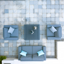 Ethos 2 Seat Sofa Set with Coffee Table / Flanelle