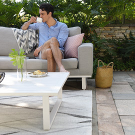 Ethos 2 Seat Sofa Set with Coffee Table / Lead Chine