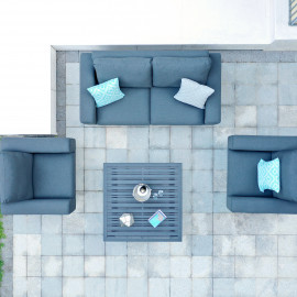 Ethos 2 Seat Sofa Set with Coffee Table / Charcoal