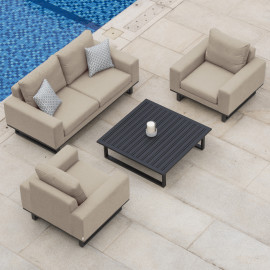 Ethos 2 Seat Sofa Set with Coffee Table / Taupe