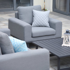 Ethos 3 Seat Sofa Set / Flanelle