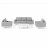 Ethos 3 Seat Sofa Set / Lead Chine