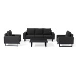 Ethos 3 Seat Sofa Set / Charcoal