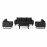 Ethos 3 Seat Sofa Set / Charcoal