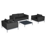 Eve 2 Seat Sofa Set / Charcoal