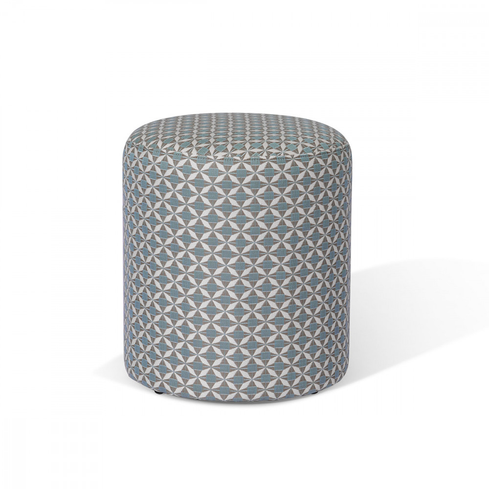 Fabric Sunbrella Footstool 45x45cm / Mosaic Blue