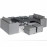 Fuzion Cube Sofa Set with Fire Pit / Flanelle