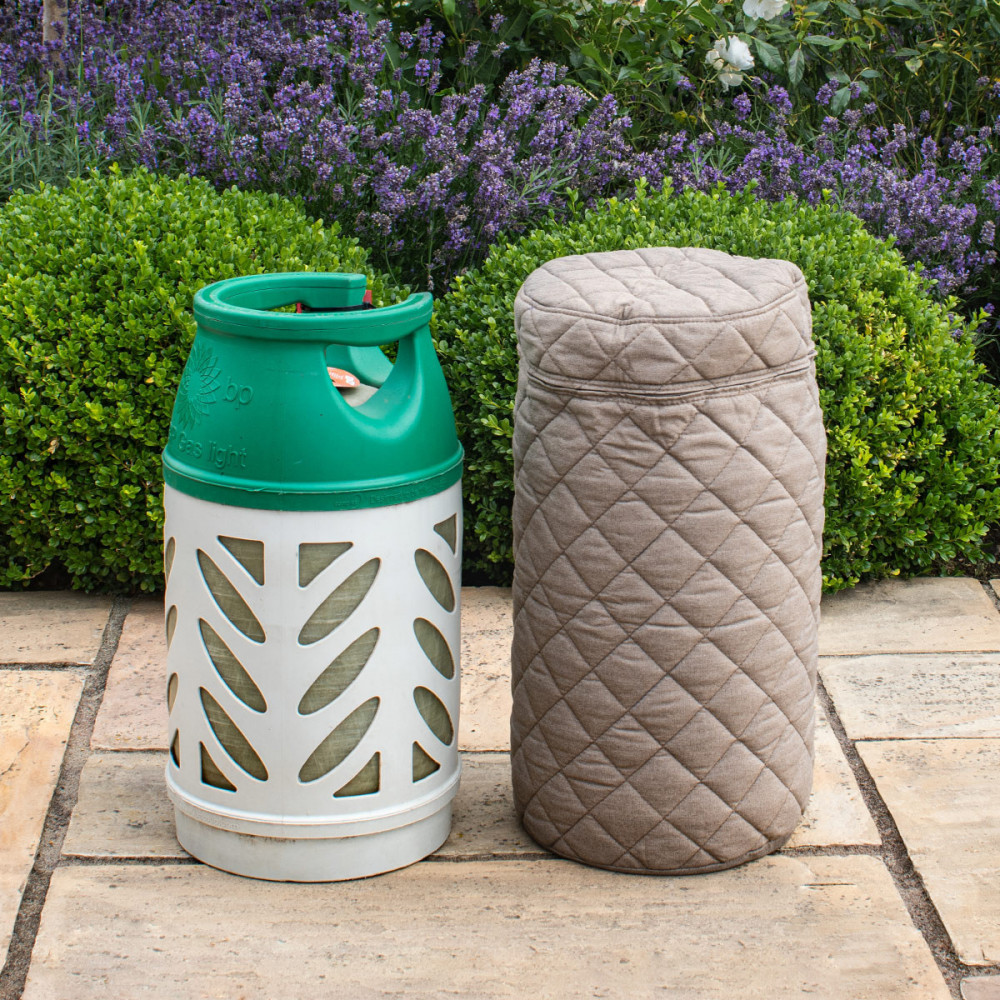 Fabric 10KG Gas Bottle Cover / Taupe