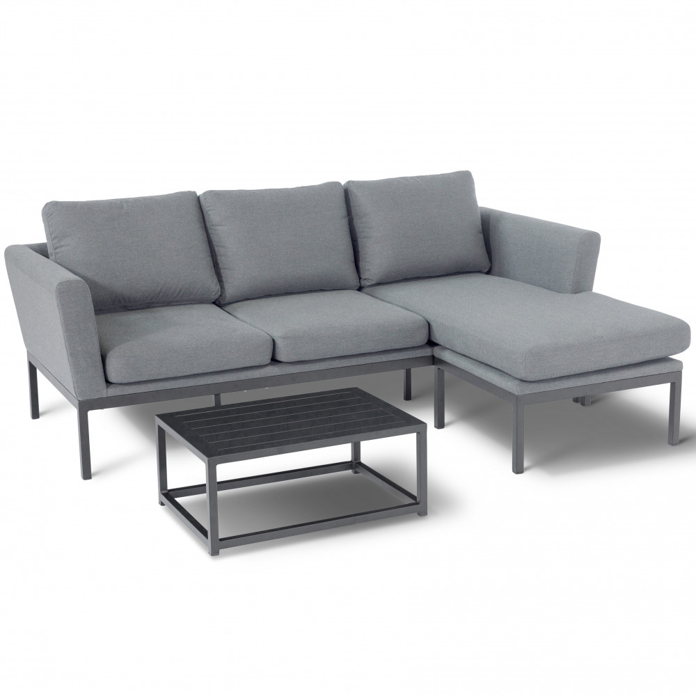 Pulse Chaise Sofa Set / Flanelle