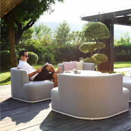 Pulse Chaise Sofa Set / Flanelle