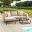 Pulse Chaise Sofa Set / Oatmeal