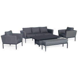 Pulse 3 Seat Sofa Set with Rising Table / Flanelle