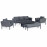 Pulse 3 Seat Sofa Set with Rising Table / Flanelle