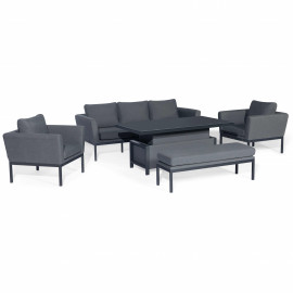 Pulse 3 Seat Sofa Set with Rising Table / Flanelle