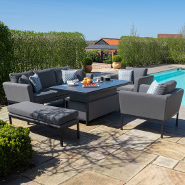 Pulse 3 Seat Sofa Set with Rising Table / Flanelle