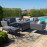 Pulse 3 Seat Sofa Set with Rising Table / Flanelle
