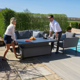 Pulse 3 Seat Sofa Set with Rising Table / Flanelle
